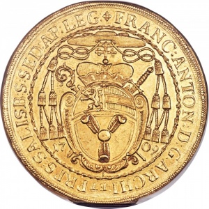 Аверс монеты Архиепископство Зальцбургское, 25 дукатов, 1709