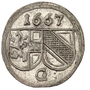 Аверс монеты Архиепископство Зальцбургское, 1 пфенниг, 1655-1668, Односторонняя монета