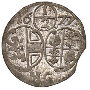 Аверс монеты Архиепископство Зальцбургское, ½ крейцера, 1671-1687, Односторонняя монета
