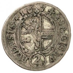 Реверс монеты Архиепископство Зальцбургское, 2 крейцера, 1674-1676