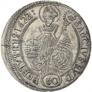 Реверс монеты Архиепископство Зальцбургское, 60 крейцеров, 1621-1622