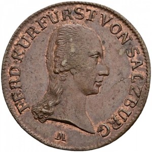 Аверс монеты Архиепископство Зальцбургское, 1 пфенниг, 1804-1805