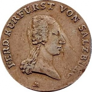 Аверс монеты Архиепископство Зальцбургское, 2 пфеннига, 1804