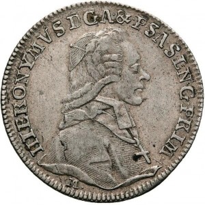 Аверс монеты Архиепископство Зальцбургское, 5 крейцеров, 1782, 1200 лет епископству