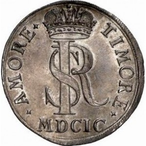 Реверс монеты Архиепископство Зальцбургское, ⅙ талера, 1699, Свадьба Вильгельмины Брауншвейг-Люнебургской и Иосифа I