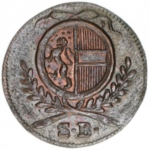 Аверс монеты Зальцбург, 1 пфенниг, 1786-1790