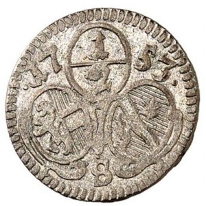 Аверс монеты Зальцбург, ½ крейцера, 1753-1760