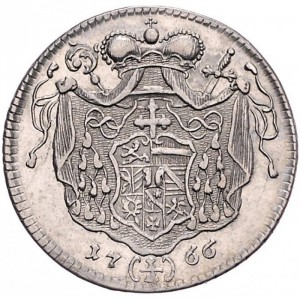 Реверс монеты Зальцбург, ¼ талера, 1766