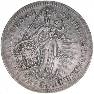 Аверс монеты Зальцбург, ½ талера, 1752