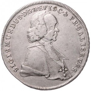 Аверс монеты Зальцбург, ½ талера, 1760