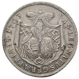Реверс монеты Зальцбург, 1 талер, 1762-1764