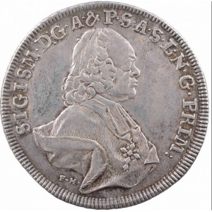 Аверс монеты Зальцбург, 1 талер, 1770