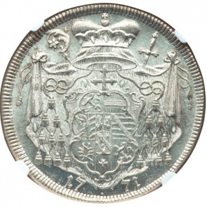 Реверс монеты Зальцбург, 1 талер, 1771