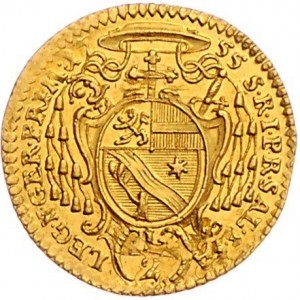 Реверс монеты Зальцбург, ½ дуката, 1755-1761