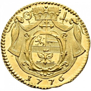 Реверс монеты Зальцбург, ½ дуката, 1776