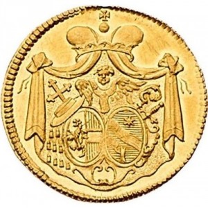 Реверс монеты Зальцбург, 1 дукат, 1762-1763