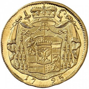 Реверс монеты Зальцбург, 1 дукат, 1787-1802