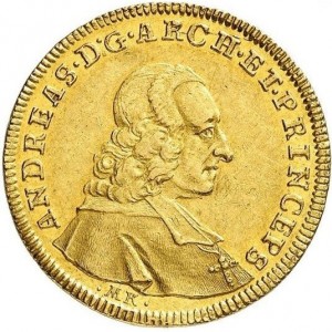 Аверс монеты Зальцбург, 2 дуката, 1750