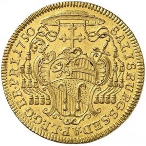 Реверс монеты Зальцбург, 2 дуката, 1750