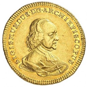 Аверс монеты Зальцбург, 2 дуката, 1755