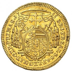 Реверс монеты Зальцбург, 2 дуката, 1755