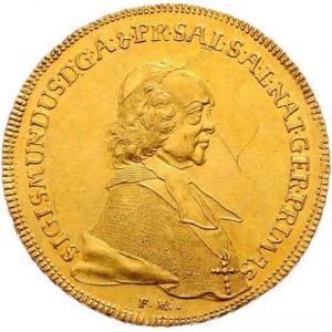 Аверс монеты Зальцбург, 5 дукатов, 1759