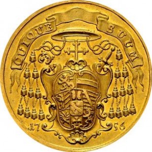 Реверс монеты Зальцбург, 6 дукатов, 1756