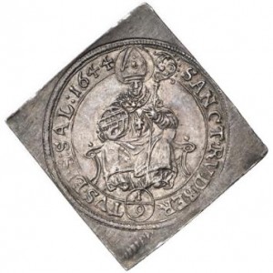 Реверс монеты Зальцбург, ⅑ талера, 1643-1644