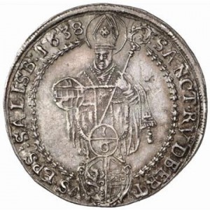 Реверс монеты Зальцбург, ⅙ талера, 1638-1648