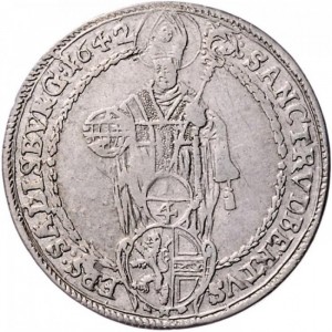 Реверс монеты Зальцбург, ¼ талера, 1625-1642