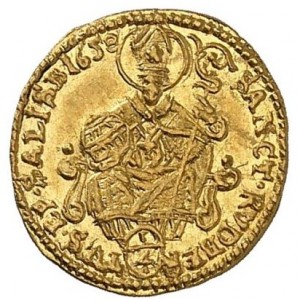 Реверс монеты Зальцбург, ¼ дуката, 1654-1668