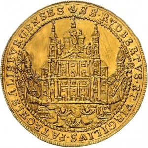 Реверс монеты Зальцбург, 4 дуката, 1655