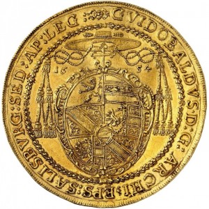 Аверс монеты Зальцбург, 8 дукатов, 1654