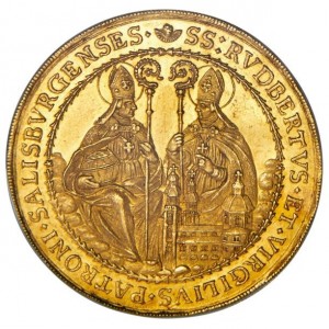 Реверс монеты Зальцбург, 8 дукатов, 1668