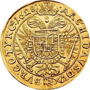 Реверс монеты Зальцбург, 10 дукатов, 1628-1631