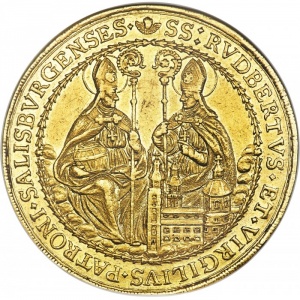 Реверс монеты Зальцбург, 10 дукатов, 1668