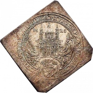 Аверс монеты Зальцбург, 2 талера, 1628, Освящение митрополичьей церкви Зальцбурга архиепископом Парисом