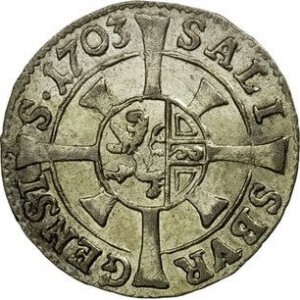 Реверс монеты Зальцбург, 1 крейцер, 1687-1708