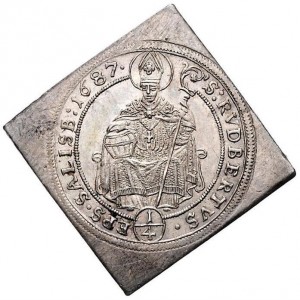 Реверс монеты Зальцбург, ¼ талера, 1687