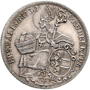 Реверс монеты Зальцбург, ¼ талера, 1728-1730
