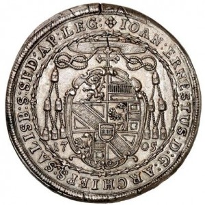 Аверс монеты Зальцбург, ½ талера, 1687-1708