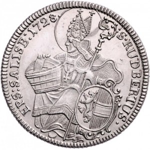 Реверс монеты Зальцбург, ½ талера, 1728
