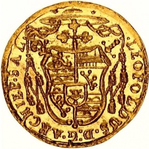 Аверс монеты Зальцбург, ¼ дуката, 1728-1740