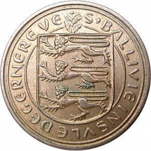 Аверс монеты Гернси, 5 новых пенсов, 1968-1971