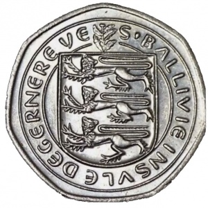 Аверс монеты Гернси, 20 пенсов, 1982-1983