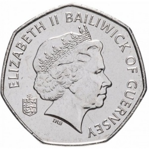 Аверс монеты Гернси, 50 пенсов, 2003-2012