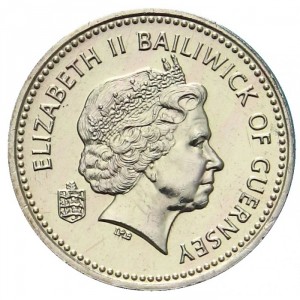 Аверс монеты Гернси, 1 фунт, 2001-2012