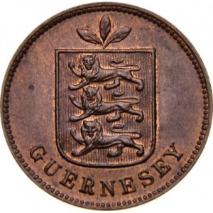 Аверс монеты Гернси, 1 дубль, 1868-1911