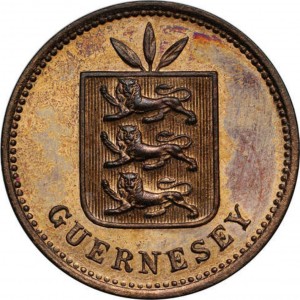 Аверс монеты Гернси, 4 дубля, 1864-1911