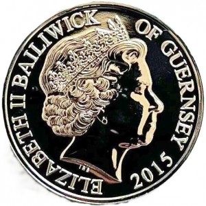 Аверс монеты Гернси, 5 фунтов, 2015, События правления Королевы Елизаветы II
